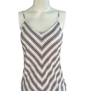 Volcom Striped White and Black Mini Dress
